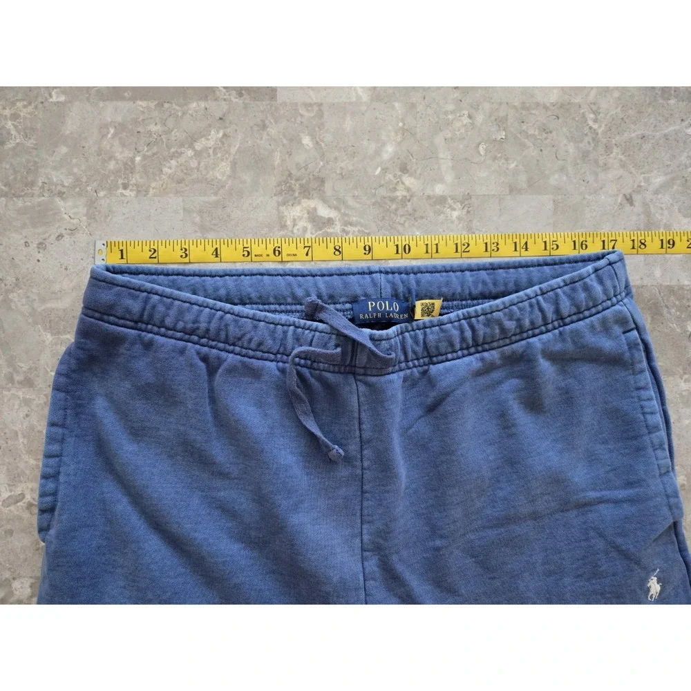 Polo Ralph Lauren Classic Joggers Drawstring 100% Cotton Sweatpants Blue Mens L